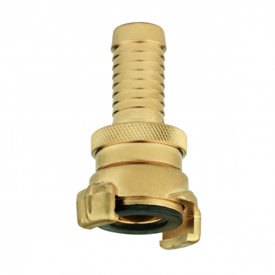 Hose quick coupling with screwed ring